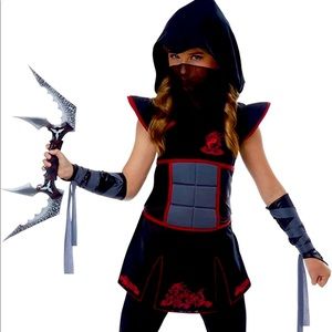 Girls Fearless Ninja Halloween Child Costume Size M